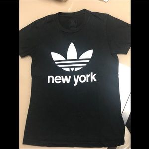Black New York Adidas T-Shirt